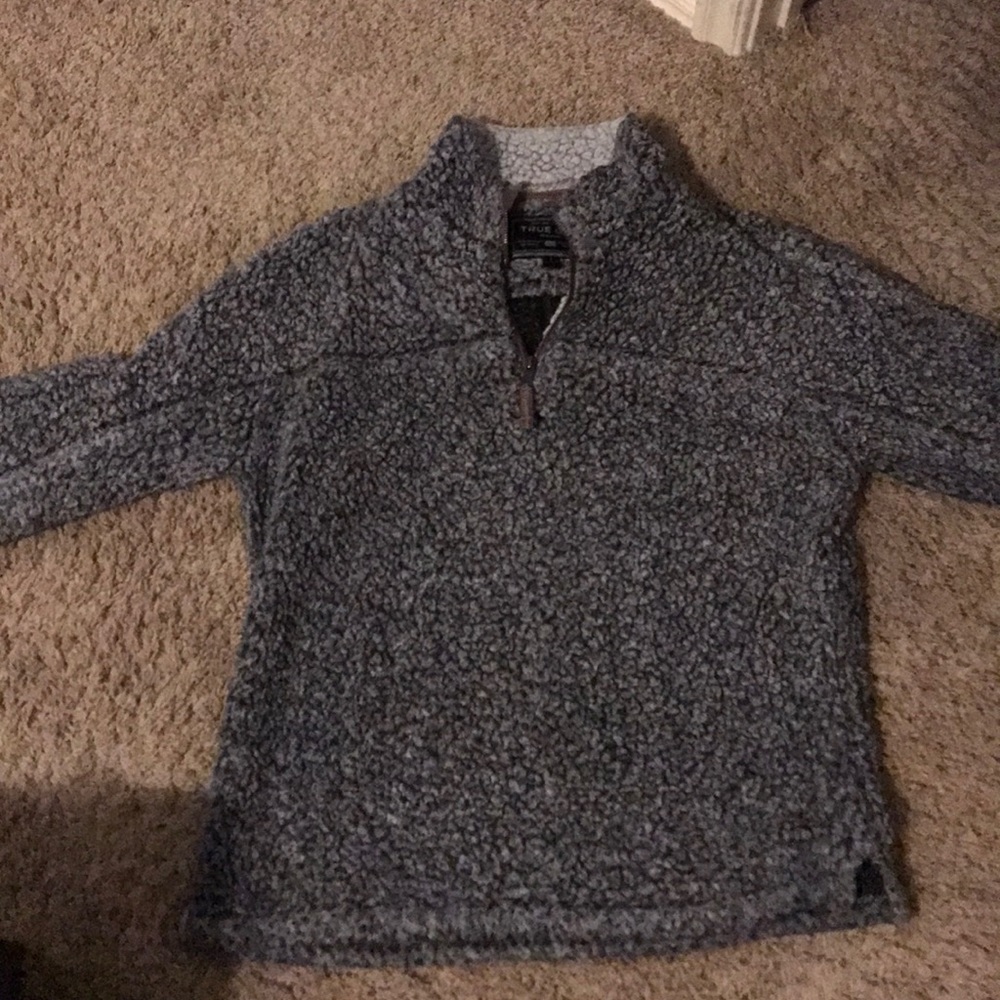 gray true grit quarter zip